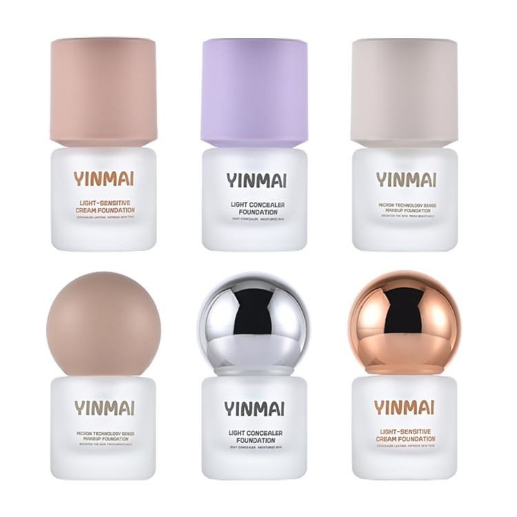 15mlround glass liquid foundation bottle